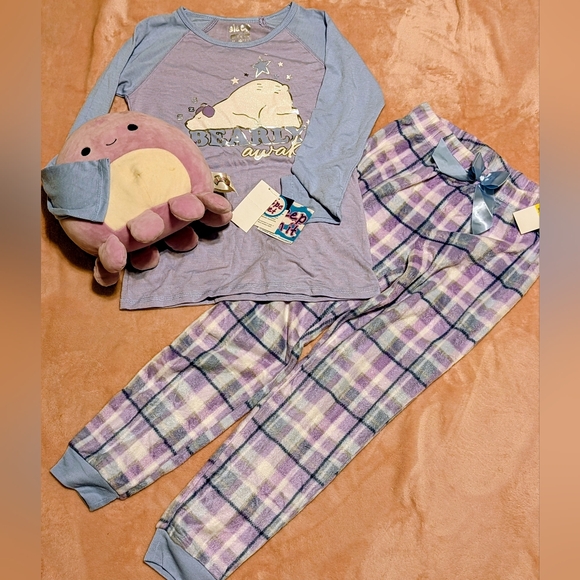 🎁FREE GIFT W/PURCHASE 🎁2/ 22 Sleep On It Kids Pajamas Set - Blue and Purple 💜 - Picture 2 of 7